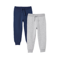 H&M 男童修身慢跑长裤2件装 0540334 深灰色/深蓝色 90/50