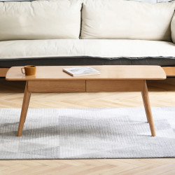 省290元 客厅茶几 Visawood 维莎原木n0424 奈良系列吊抽茶几100 50 45cm多少钱 什么值得买