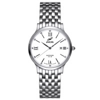 石英纳米系列 255-30-280aA 36mm 男士石英手表 白盘 银色精钢表带 圆形