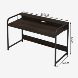 亿家达 现代简约电脑桌 120*60*83cm(黑胡桃色+黑架)
