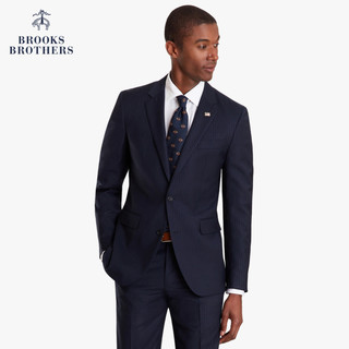 Brooks Brothers/布克兄弟男士绵羊毛细条纹修身西服套装 1000069210