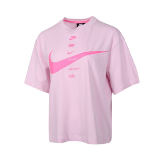 NIKE 耐克 女士运动T恤 CU5683-663 粉色 L