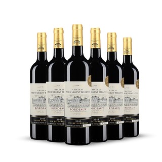 限地区：Chateau Pied d'Argent Bellevue 干红葡萄酒 750ml*6瓶