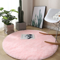 可爱圆形长毛地毯 直径60cm