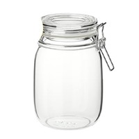 IKEA 宜家 KORKEN 考肯 附盖罐 透明玻璃 1公升