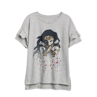 Gap 盖璞 女童印花短袖T恤 373371 麻灰色 110cm