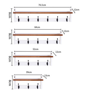 挂衣架壁挂墙上衣帽架创意实木卧室衣服架子玄关多功能挂钩置物架