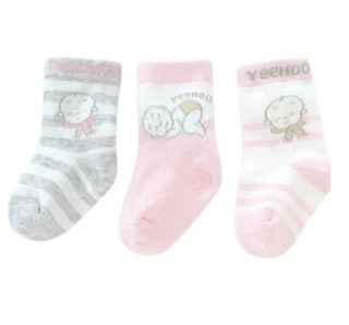 YEEHOO 英氏 188A6830 婴儿针织短袜3双装
