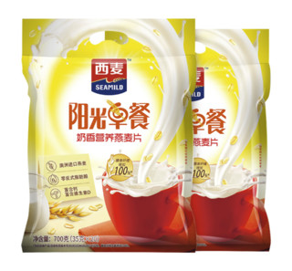 SEAMILD 西麦 特浓奶香燕麦片700g2袋健康速食冲饮代餐食品