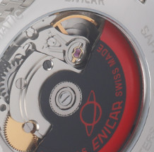 红牌系列 1169-50-357G 42mm 男士机械手表 白盘 精钢间金色表带 圆形