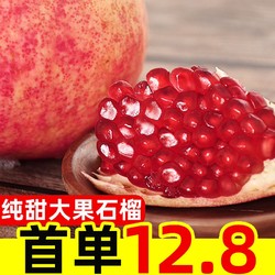 四川会理突尼斯软籽石榴一级果当季新鲜水果黑子甜红无籽特大整箱