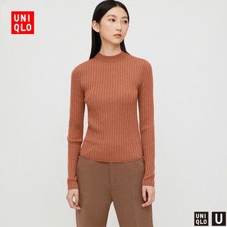 UNIQLO 优衣库 UQ432730000 女装罗纹圆领针织衫