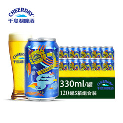 千岛湖啤酒乐享时光拉罐330ml*24听 120听5箱装