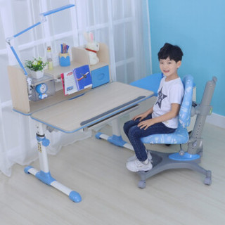生活诚品 台湾原装儿童学习桌椅套装儿童书桌写字桌 可升降学生桌课桌成长桌椅 MC315桌+AU806椅 粉色90CM