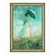 莫奈人物油画《阳伞下右转身的女人》背景墙装饰画挂画 宫廷金 79×113cm