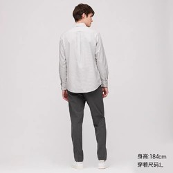 优衣库 男装 牛津纺条纹衬衫(长袖) 426868 UNIQLO