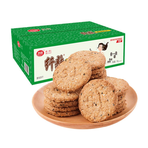 商品silang 思朗 纤麸粗粮消化饼干 纤麸黑芝麻味 760g