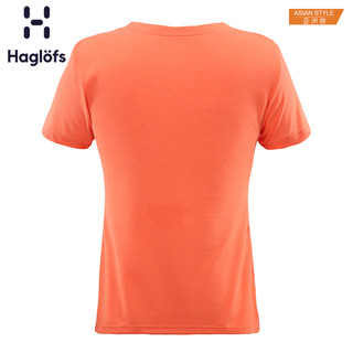 Haglofs火柴棍女款圆领耐磨休闲T恤603833 亚版（M、3X2 珊瑚粉）