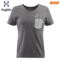Haglofs火柴棍女款圆领耐磨休闲T恤603833 亚版（XL、3X2 珊瑚粉）