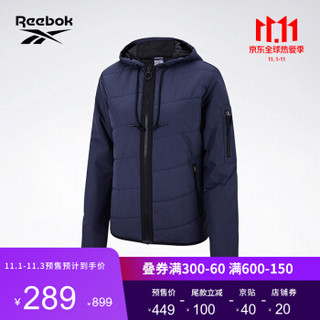 Reebok锐步男子短款连帽棉服保暖加厚冬季新款 GQ4935_藏青色 A/M