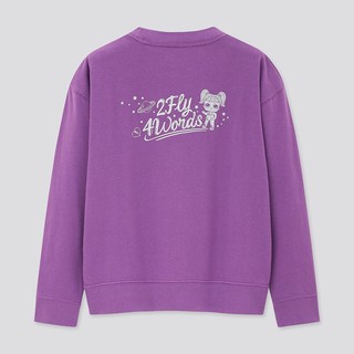 UNIQLO 优衣库 女童印花长袖T恤432296 紫色 110cm
