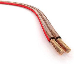 KabelDirekt PRO系列 50米扬声器电缆（ 2x2.5mm&sup2;透明无氧铜，带有极性标记）