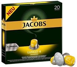 Jacobs Lungo Leggero 咖啡胶囊，浓度4/12，200个Nespresso兼容胶囊，10 x 20杯