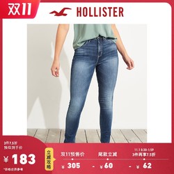 Hollister经典弹力高腰修身牛仔裤 女 302699-1 *4件