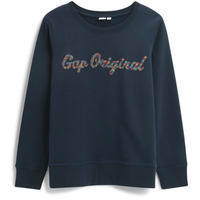 Gap 盖璞 女士圆领套头印花长袖卫衣530005 海军蓝M