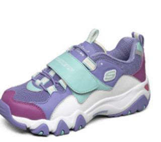 SKECHERS 斯凯奇 D'LITES系列 女童熊猫休闲运动鞋 996458L 薰衣草色/多彩色 33.5