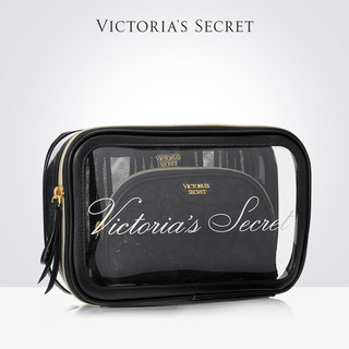 VICTORIA'S SECRET 维多利亚的秘密 黑色蕾丝化妆包