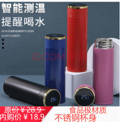 触摸感温智能保温杯
