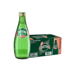 Perrier 巴黎水 无糖气泡矿泉水 西柚味 330ml*24瓶