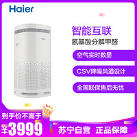 海尔（Haier）空气净化器KJ700F-N800C甲醛CADR实测582m³/h 除甲醛二手烟过敏源雾霾PM2.5