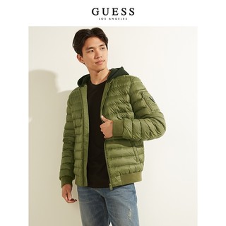 GUESS X0FL24R55R1 男士轻薄连帽羽绒服短款