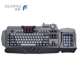 迪摩（DEARMO）F4机械键盘有线键盘PBT键帽可分离模块化键盘 深空灰 樱桃黑轴