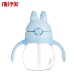 膳魔师(THERMOS) 儿童兔子杯夏季水杯BBSC 243 蓝色BL 270ml *2件