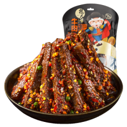 杨大爷藤椒麻辣味牛肉干108g休闲小吃零食品四川特产肉脯 108gx2袋 *2件