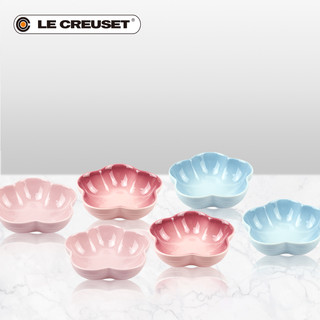 法国LE CREUSET酷彩 炻瓷小号花形盘子2件套欧式甜品下午茶果糖盘