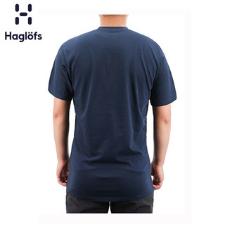 Haglofs火柴棍男款户外夏季棉质微弹轻薄修身短袖T恤603542 欧版（XL、2PQ灰白混合色）