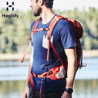 Haglofs火柴棍男款户外夏季棉质微弹轻薄修身短袖T恤603542 欧版（L、3N5湖蓝色）