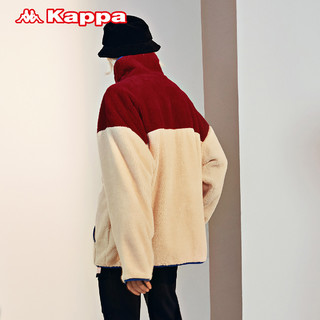 Kappa卡帕泰迪绒外套2020新秋冬情侣男女运动卫衣羊羔绒开身外套
