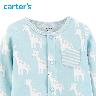 Carters婴儿套装宝宝连身衣长袖帽袜爬服三件套童装126H556