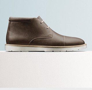 Clarks 其乐 Grandin Top系列男士牛皮高帮平跟休闲鞋261448917 棕褐色41