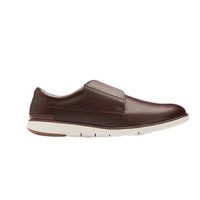 Clarks 其乐 Helston Step系列男士皮革纯色低帮厚底休闲鞋261483067 棕褐色41