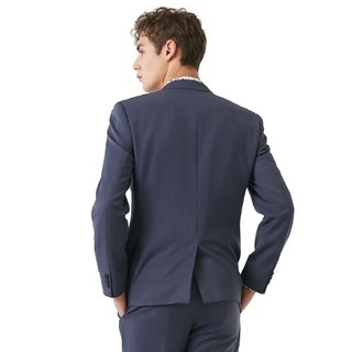 SELECTED 思莱德 男士含羊毛两粒单排扣戗驳领西装外套41915Y507 灰蓝色XS