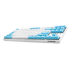 DURGOD杜伽K320W/K310W无线蓝牙三模机械键盘 87键(晴空蓝) 樱桃茶轴