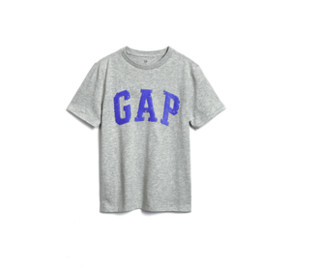 Gap 盖璞 男童纯棉短袖T恤 573679 浅灰色 110cm(XS)