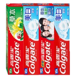 Colgate 高露洁 牙膏组合 140g*4支（草本*1+美白*2+固齿*1）