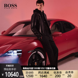 HUGO BOSS雨果博斯男士2020秋季新款Porsche系列立领皮夹克
